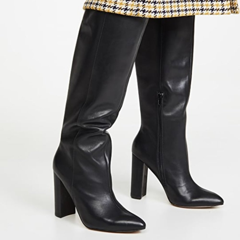 Villa Rouge Leather Klark Tall Black Boots